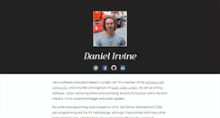 Desktop Screenshot of danielirvine.com