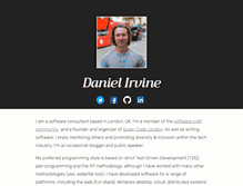 Tablet Screenshot of danielirvine.com